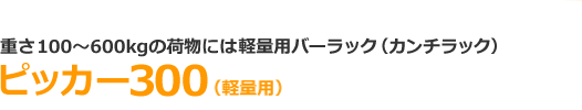 ピッカー300（中量用）、ピッカー150（軽量用）