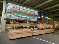 406 プレカット工場の長尺木材をストックするためのバーラックプレカット向け資材の保管 A社