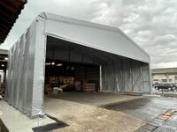 455 雨天時の積み込み方法を改善する為の開閉式テント A社