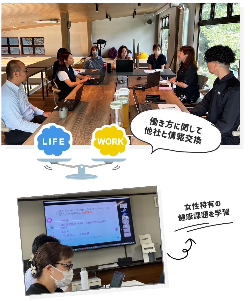 他社と情報交換と女性特有の健康課題を学習