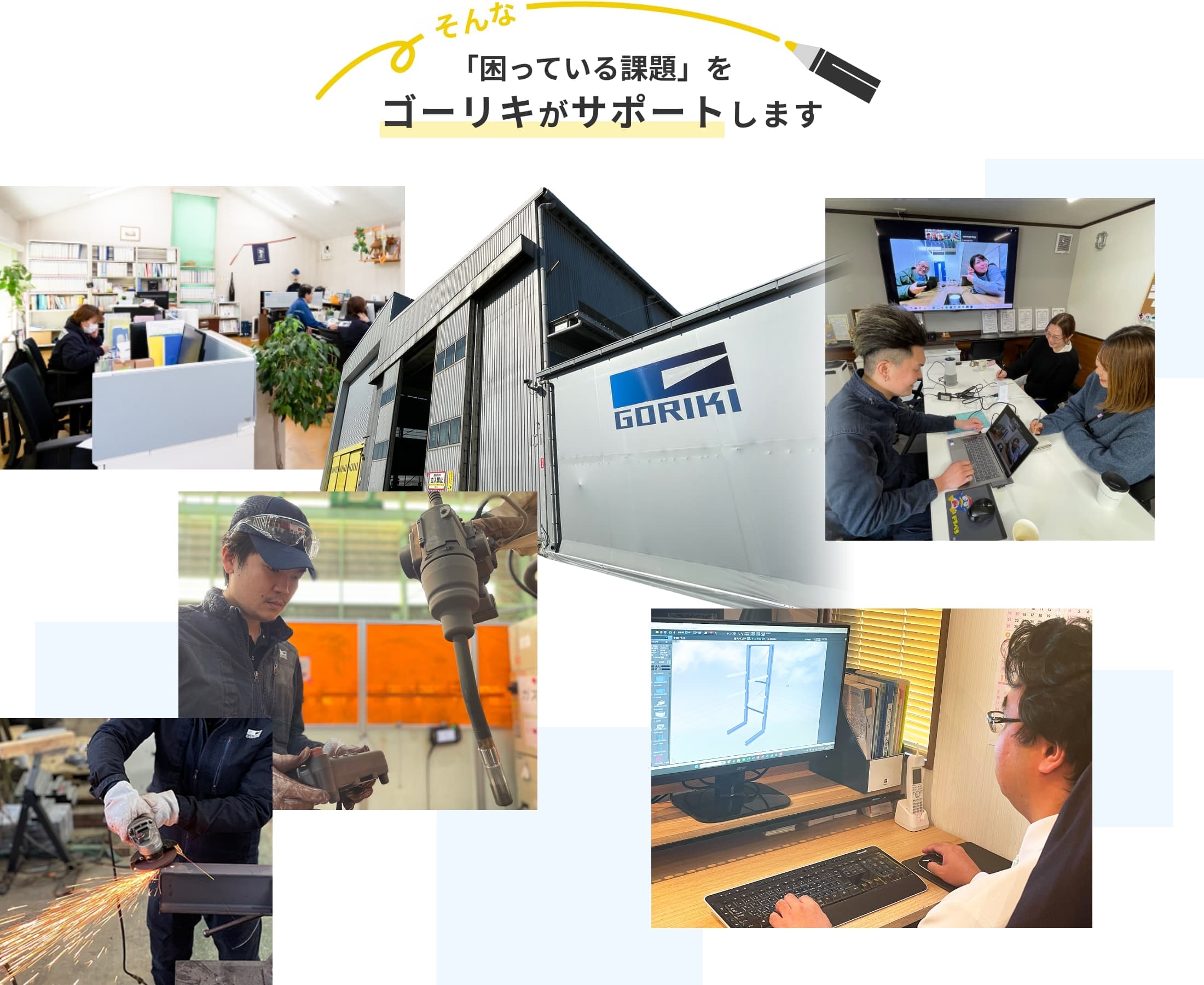 「困っている課題」をゴーリキがサポートします