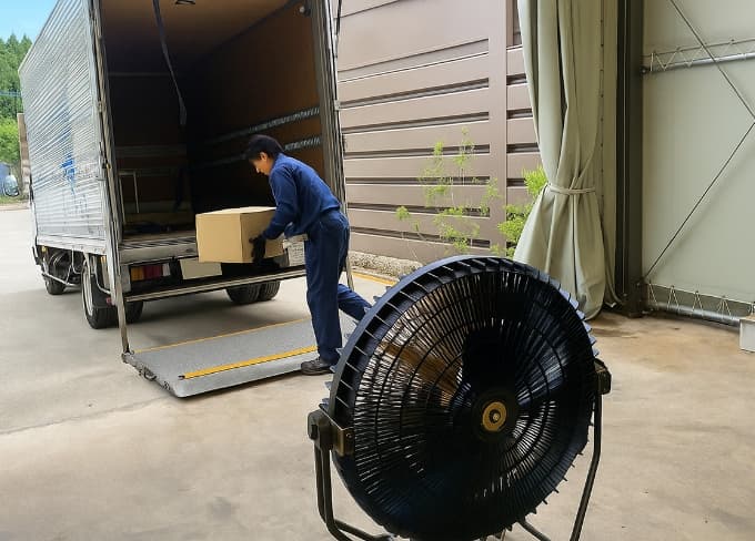 最大50m先まで風を届けられる
