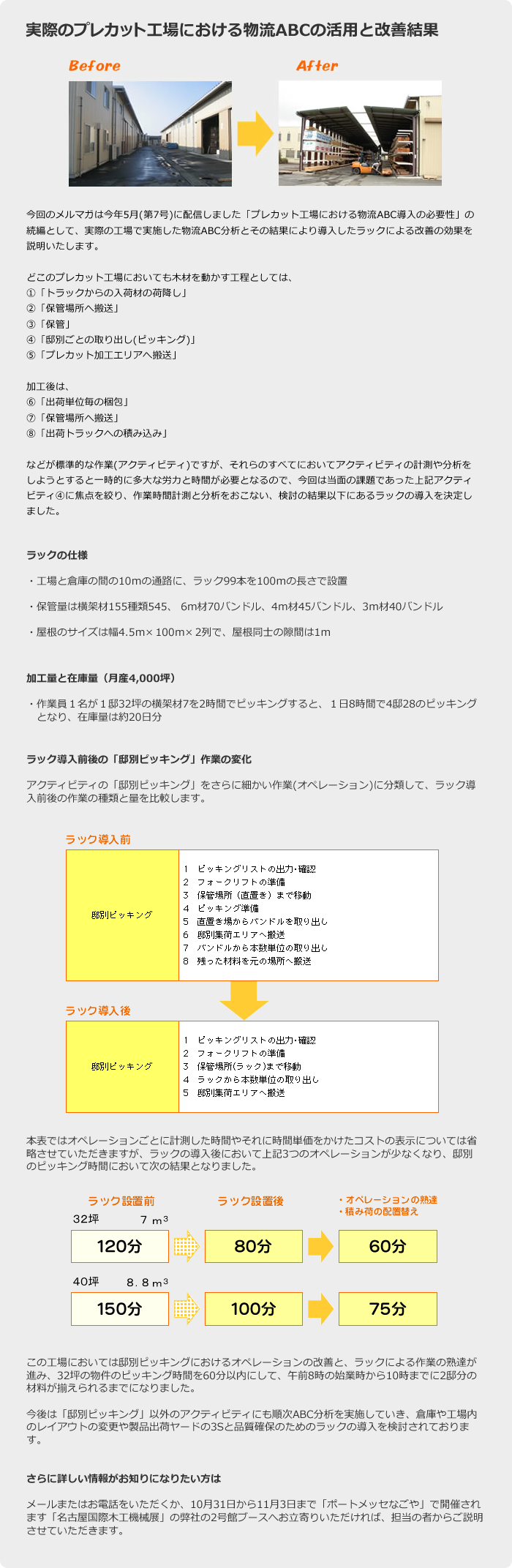 プレカット工場における物流ABC導入の必要性